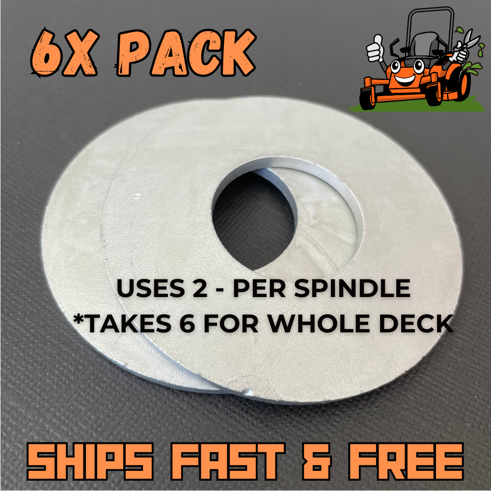 Set Of 5 Caroni Finish Mower Blade Nuts & Washers – 1219 / 1801, Made In Italy